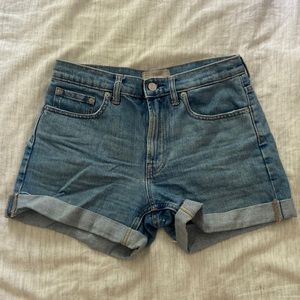 Everlane highwaisted denim shorts